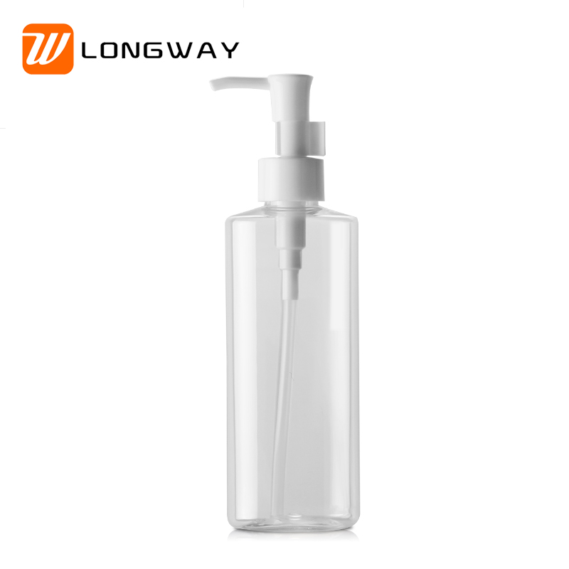 multi capacities clear cosmetic plastic material makeup remove cleansing oil bottle