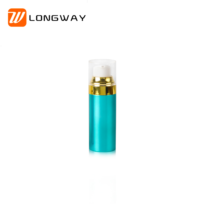 30ml Plastic PP Airless Bottle with UV Gold Pump Head