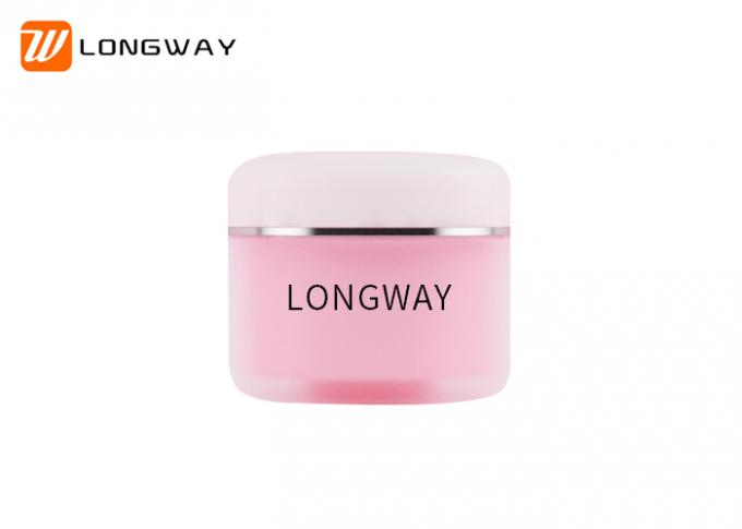 Pink PP double-wall luxurious Cream Jar for cosmetic packaging