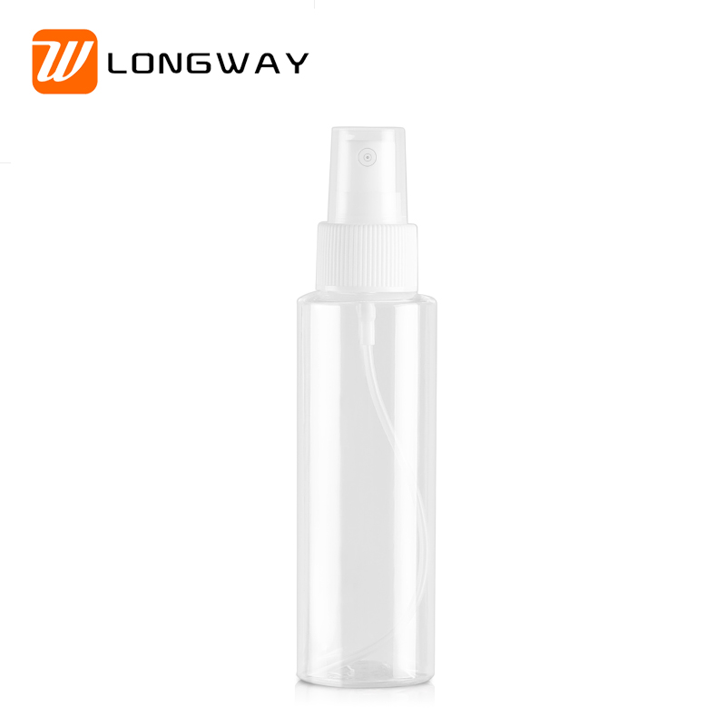 In Stock 100ml square Shape Clear PET Plastic Spray Bottle