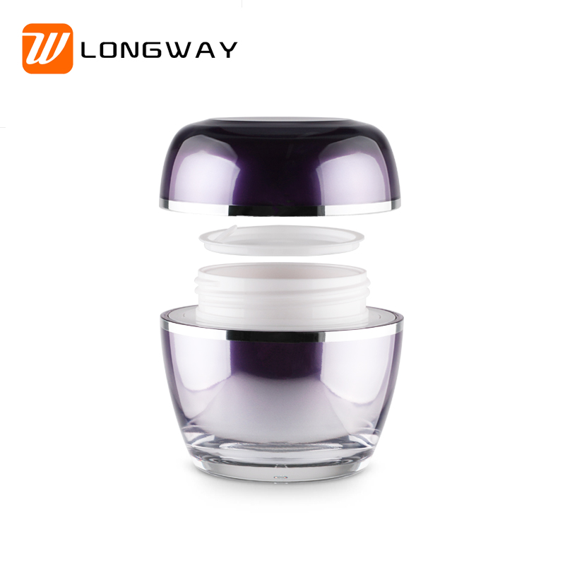 30g 50g Round bottle transparent acrylic cosmetic jar cream bottle