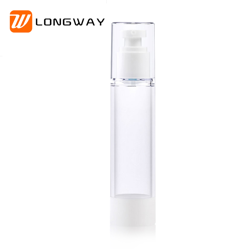 transparent plastic as airless pump bottle cosmetic 15ml 30ml 50ml 80ml 100ml 