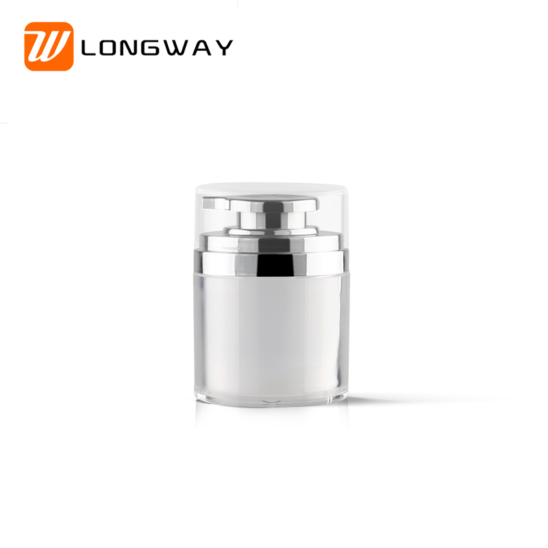 70g acrylic material airless essence press lotion bottle for cosmetic packaging