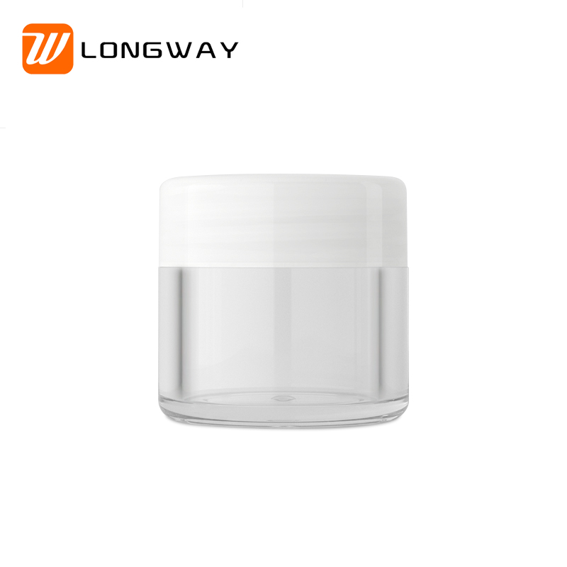 Turkish refillable face cream cosmetic container plastic transparent round PP container jar 30g  