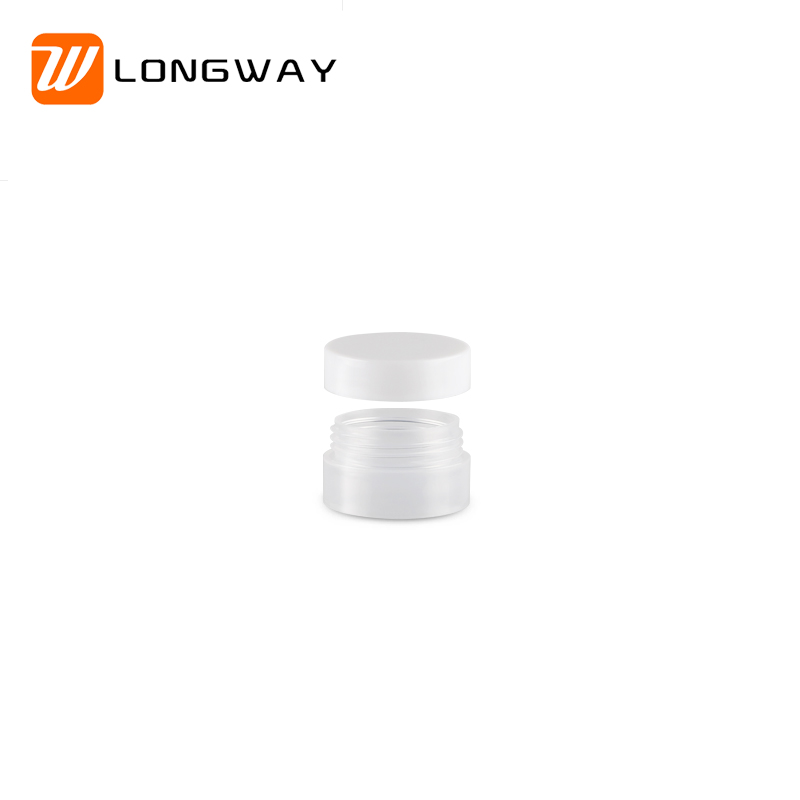 eco friendly small clear plastic cosmetic cream jar with screw cap for lotion