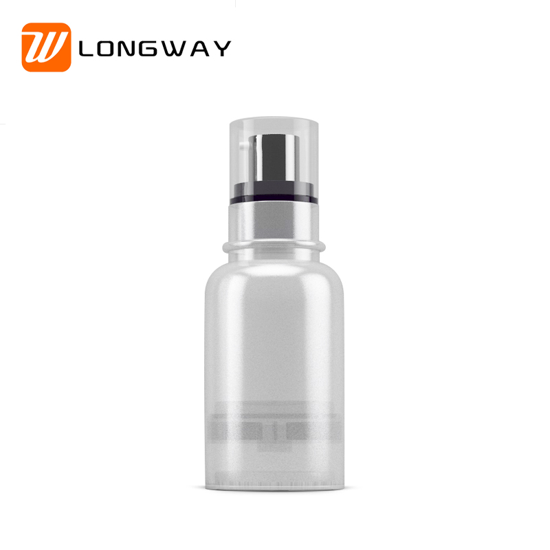 30ml 50ml frosted transparent boston round airless lotion bottle