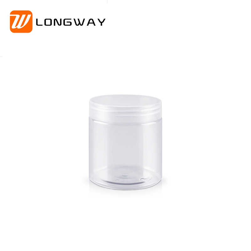 clear pet bottle Wide Mouth Plastic Cosmetic Container Cream Jar With Lid