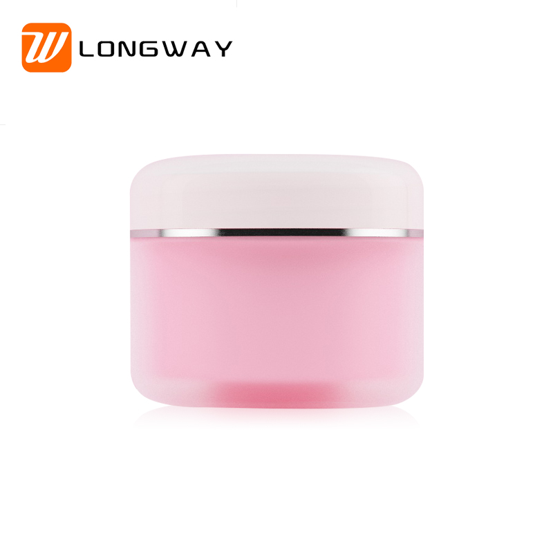 factory custom round empty packaging double wall plastic cosmetic jars