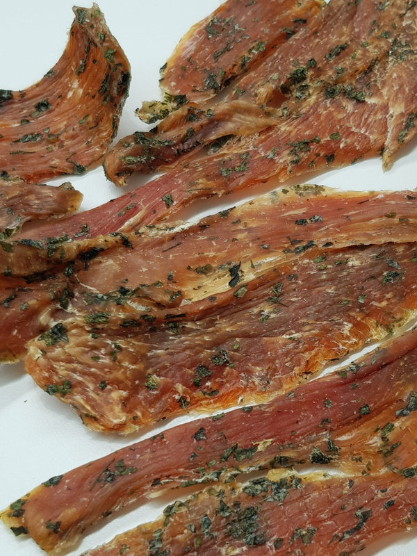 Healthy Homemade Chicken Breast Jerky Pet Snacks with No Preservatives