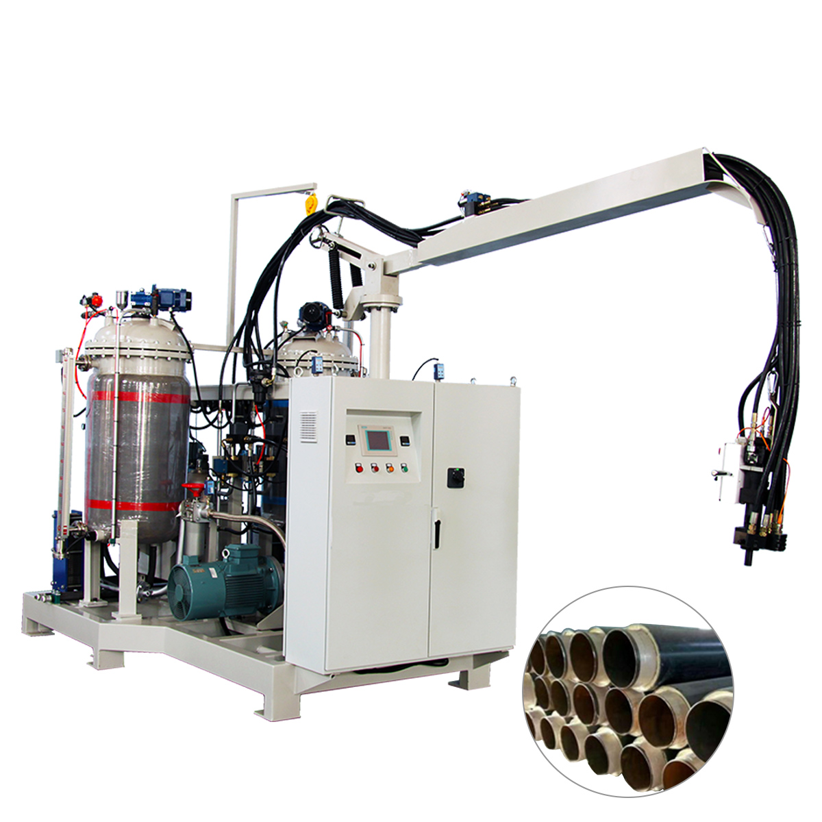 500-2500g/S Polyurethane Pipe Insulation High Pressure PU Foaming Machine