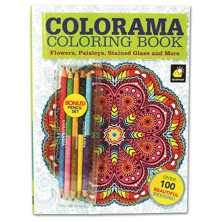 Promotional China Custom Hardcover Children Adult Coloring/Sketch/Drawing Book Printing with Color Pencils