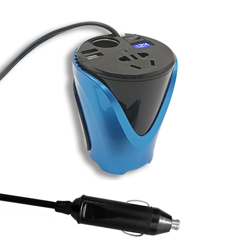 Cup -type car charger 150W with fast charge QC3.0