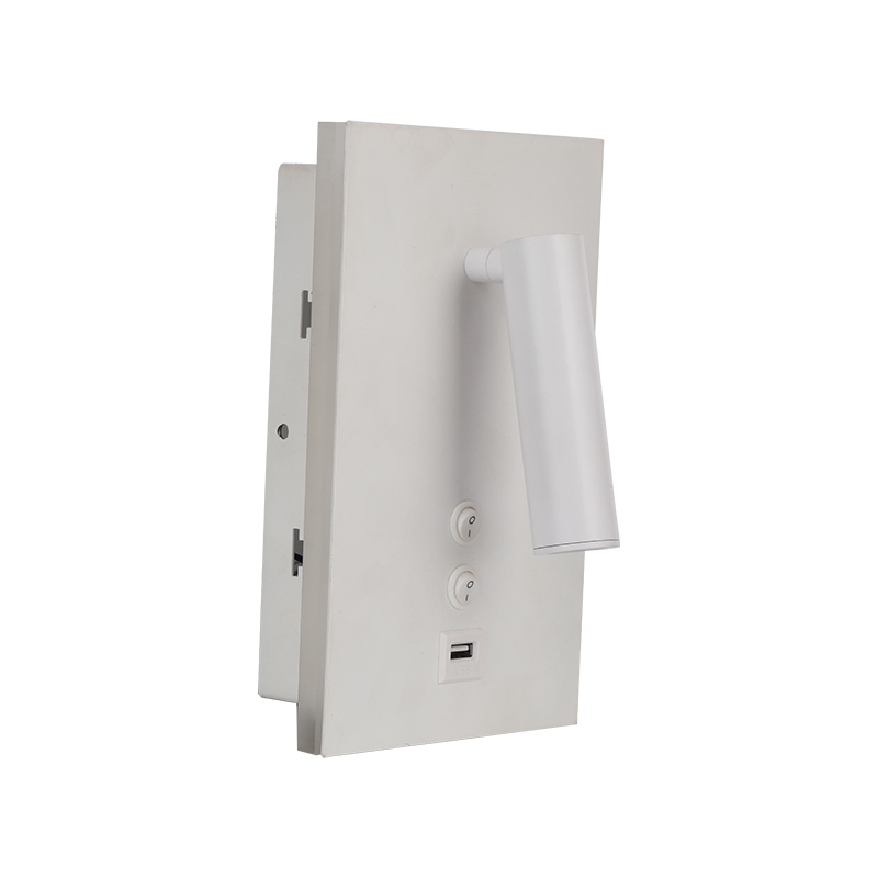 Metal LED wall lamp modern simple style with USB port bedside lamp
