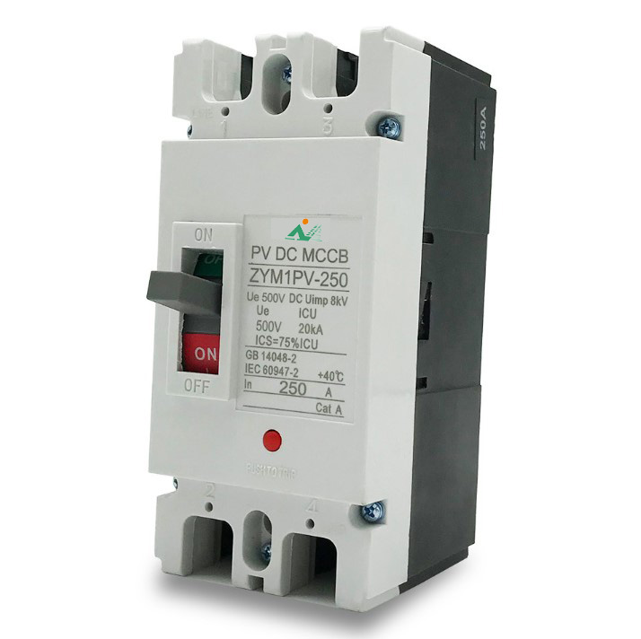 ZYM1PV-10-25KA 100-800A 250-1000V 1-4P MCCB DC Molded Case Circuit Breaker