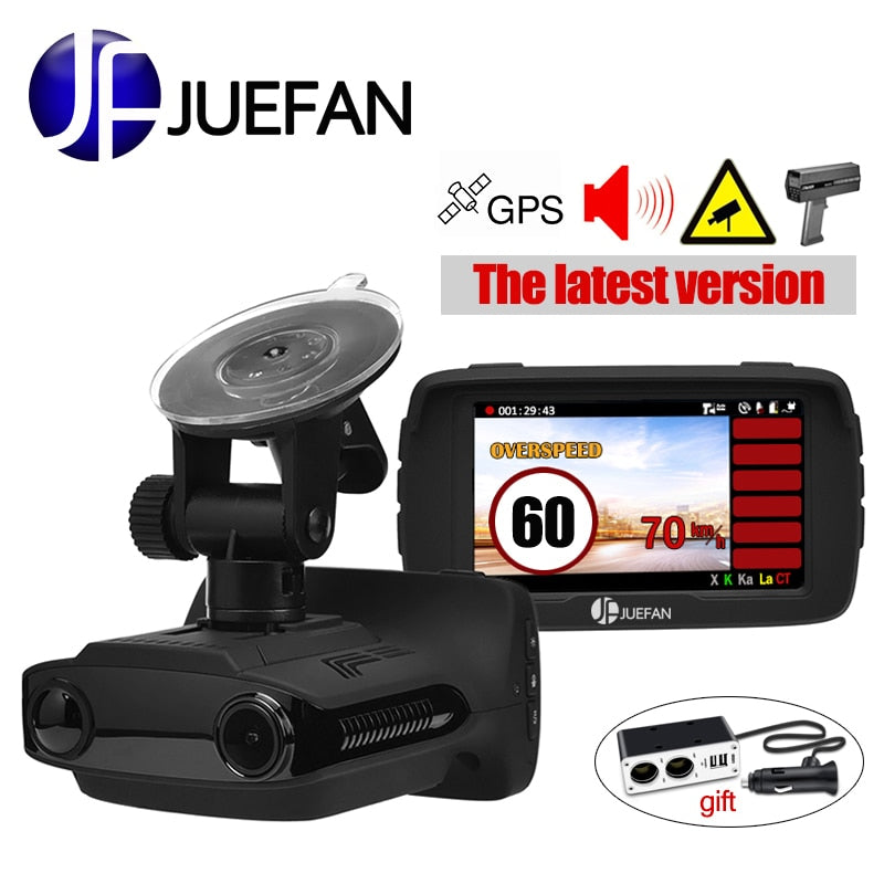 Advanced Anti-radar Detector with Flow Detection Alarm for High-Quality Car Video Recording