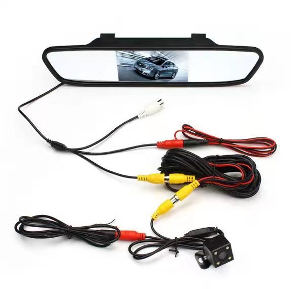 4.3inch LCD Car Camera Mirror  Rear View Mirror Camera Car Mirror Camera 1080P  