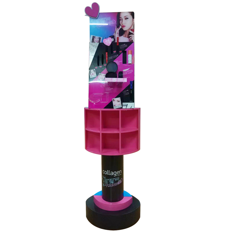 Customize Cosmetic Display Stand,make up bursh floor  display rack