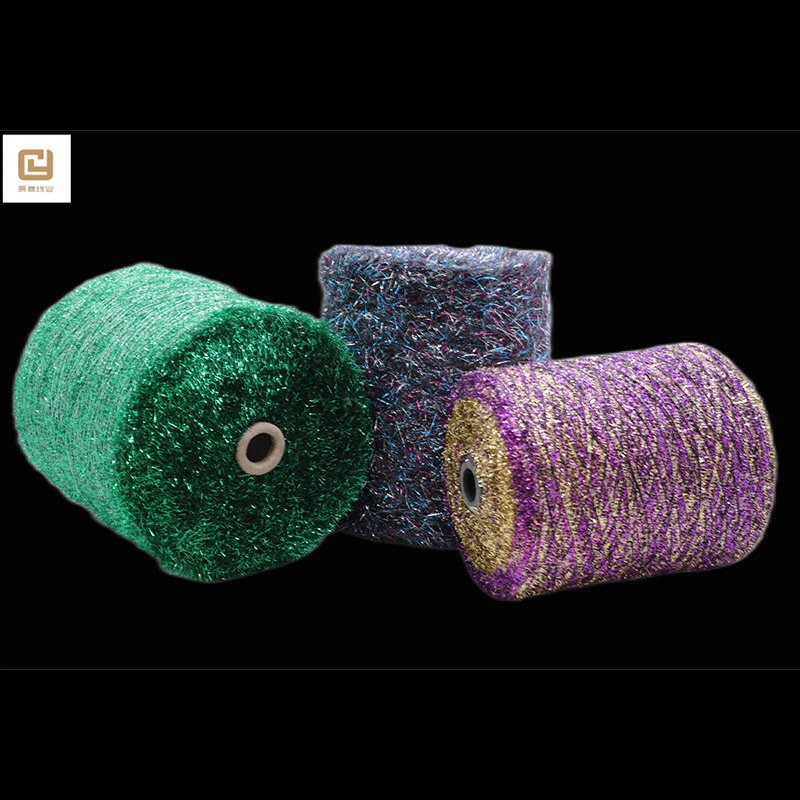 Customized Shinny Yarn Metallic Feather Fancy Yarn For Knitting 1/69" M Type 1/110" MH Type 1/169" AK Type