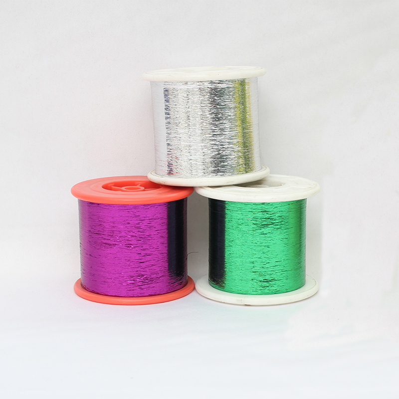 Wholesale Popular Colors Knitting Yarn M Type Metallic Lurex Yarn Metal Thread Metallic Yarn M Type Metallic Yarn Slitting Machine Flat Lurex Metallic Thread