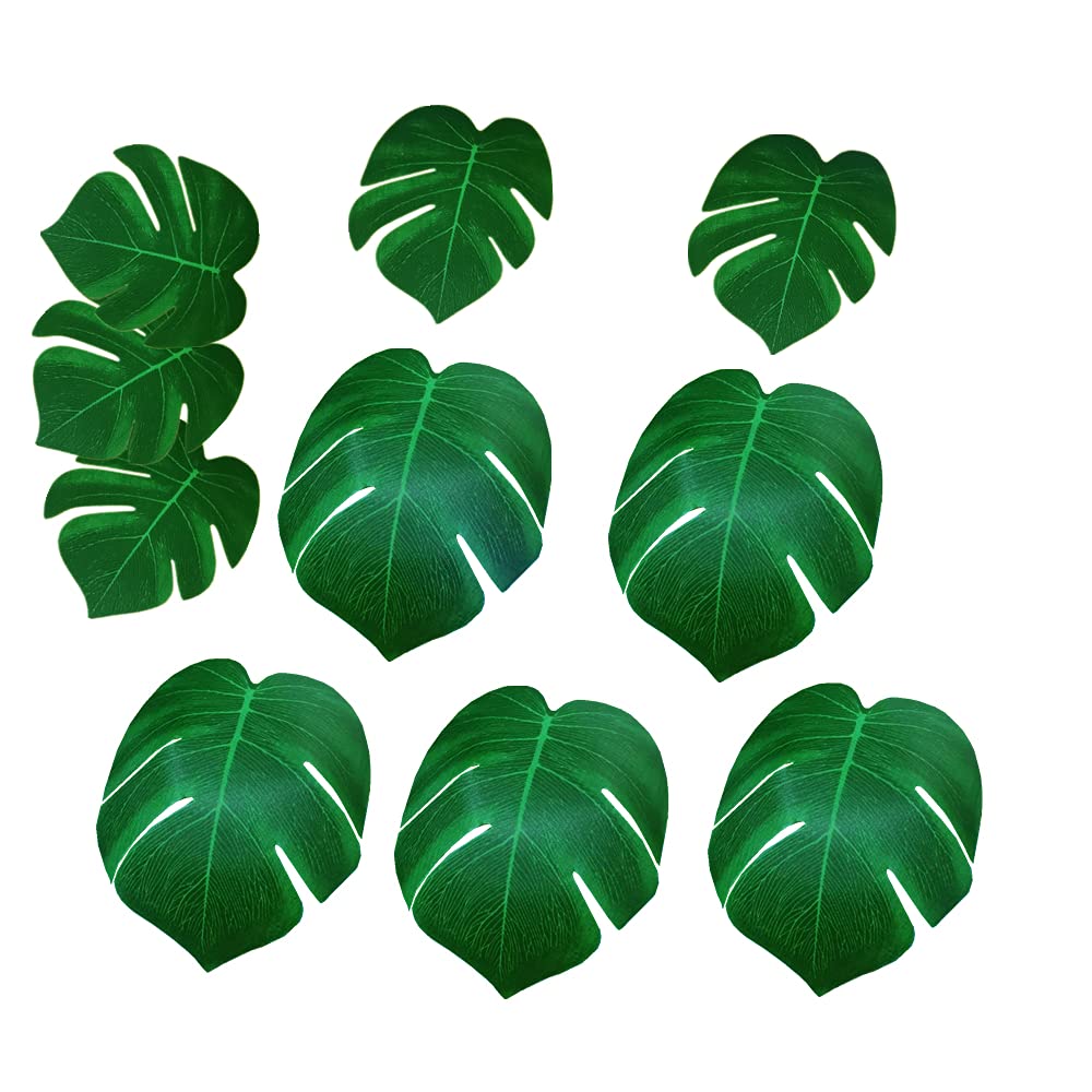Artificial Palm Leaves Green Faux Monstera Plants Hawaiian Home Decoration