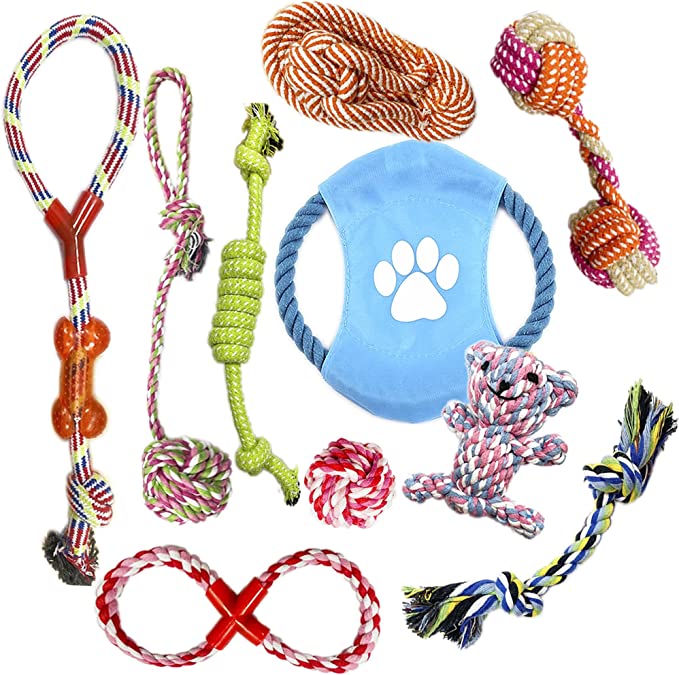 Custom 10 Pack Durable Cotton Dog Toy Pack Interactive Squeaky Dog Toy Pet Chew Toys