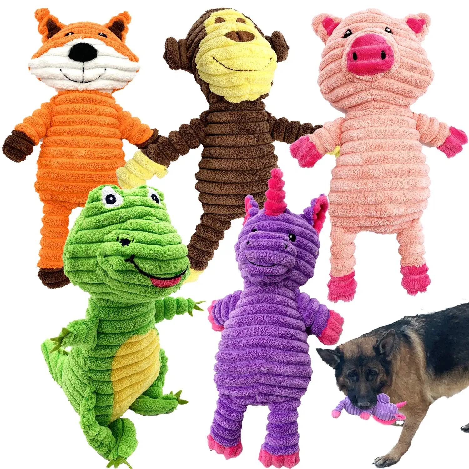 5 Pack Dog Squeak Toys for Medium Large Dogs