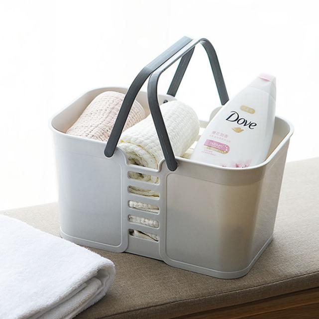 Portable Household Plastic Storage Basket for Bathroom