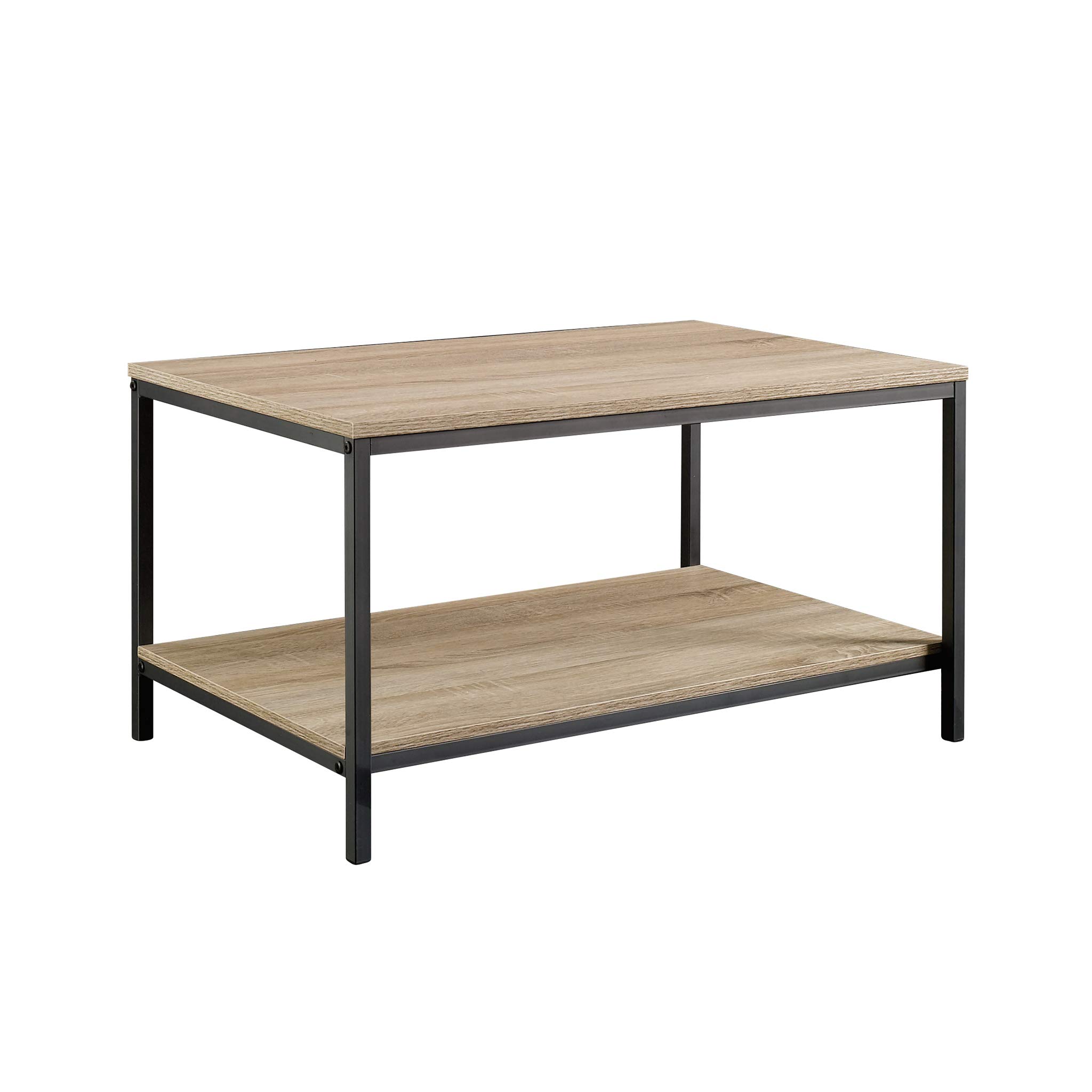  Charter Oak finish North Avenue Coffee Table with Storage Shelf Rectangle Wood