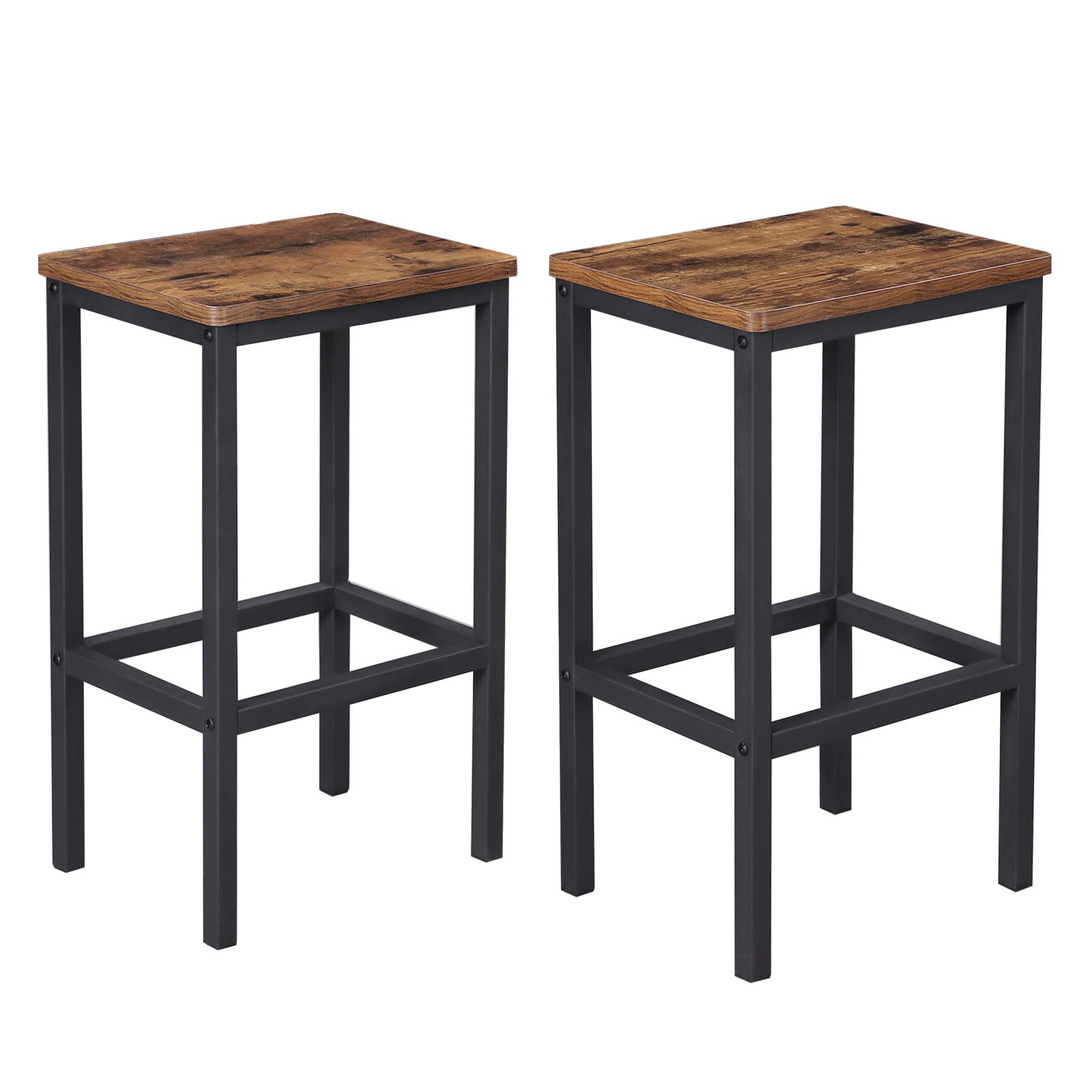 Bar Stools Bar Chairs Backless with Footrest Rustic Home Furniture Decor