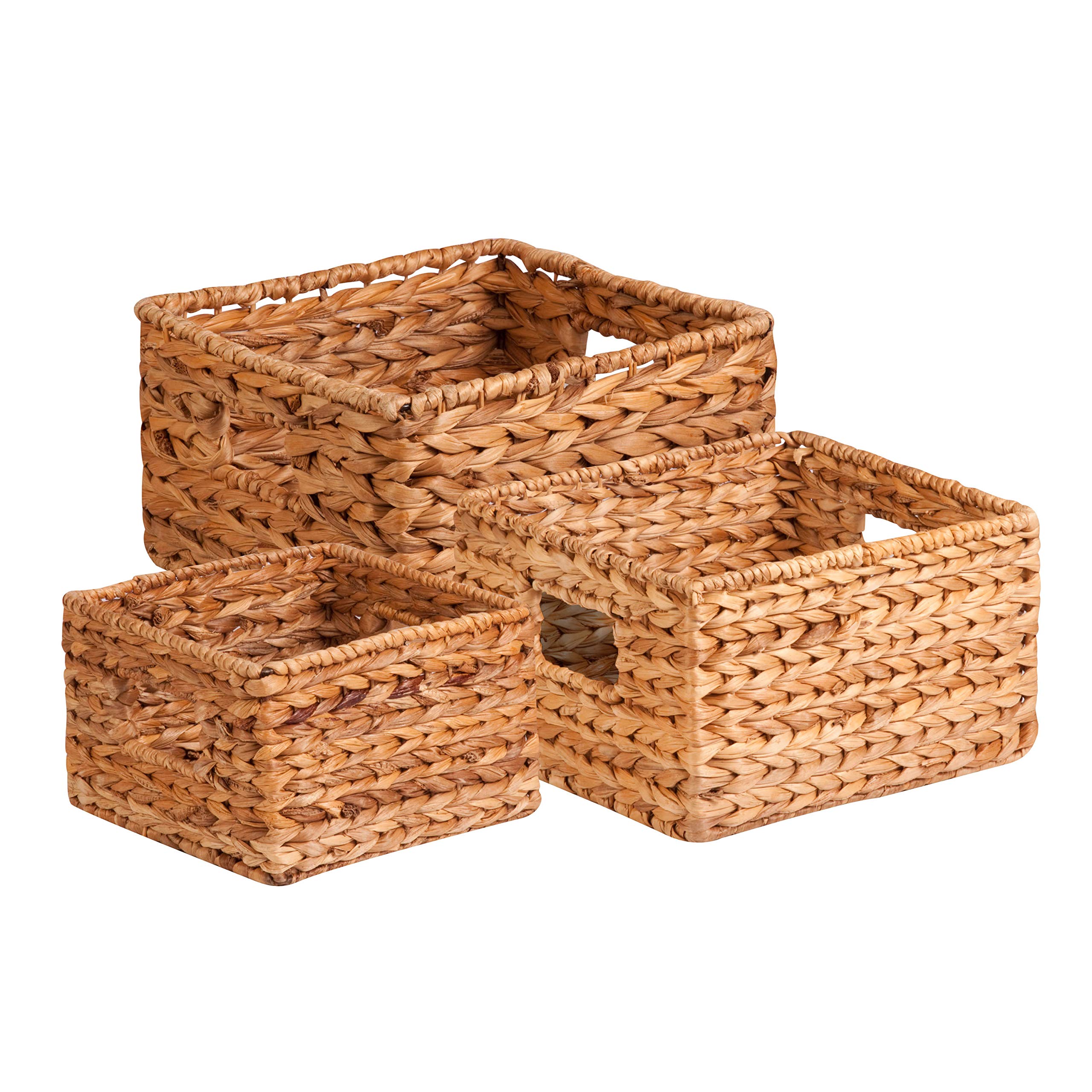 Nesting Banana Leaf Baskets Natural Storage Container Bin Home Decor