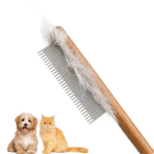  Durable Wooden Handle Cat Hair Remover Comb Pet Grooming Tools