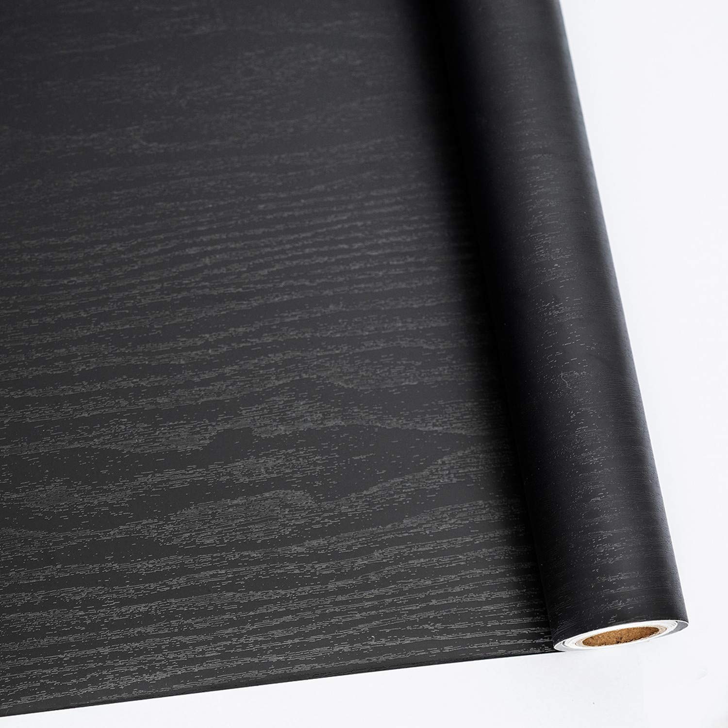Black Wood Peel and Stick Paper Self-Adhesive Table and Door Reform Decor