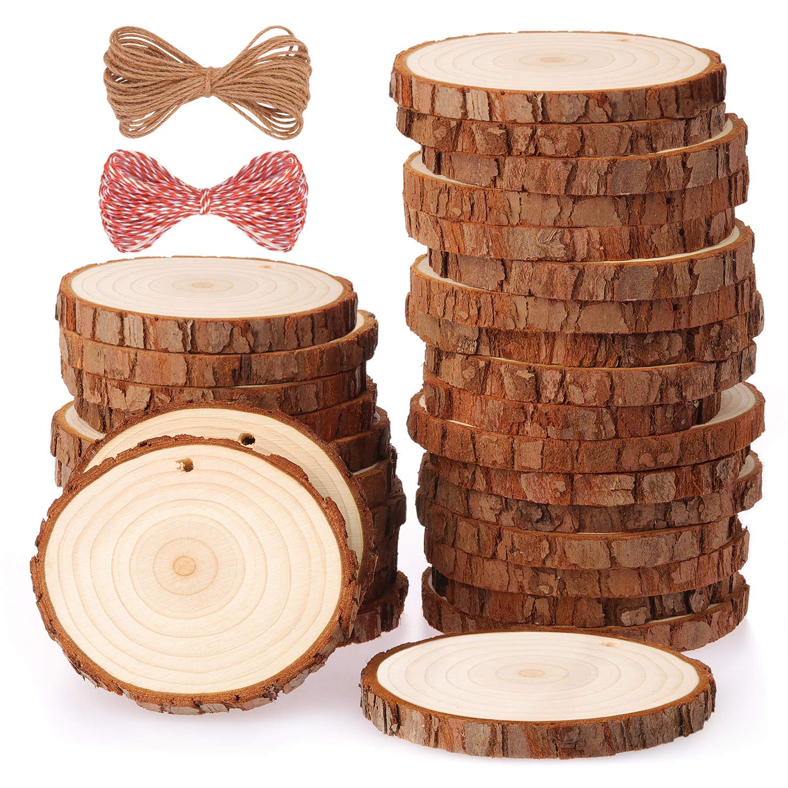 Natural Wood Slices Craft Wood Kit Wooden Circles DIY Arts Crafts