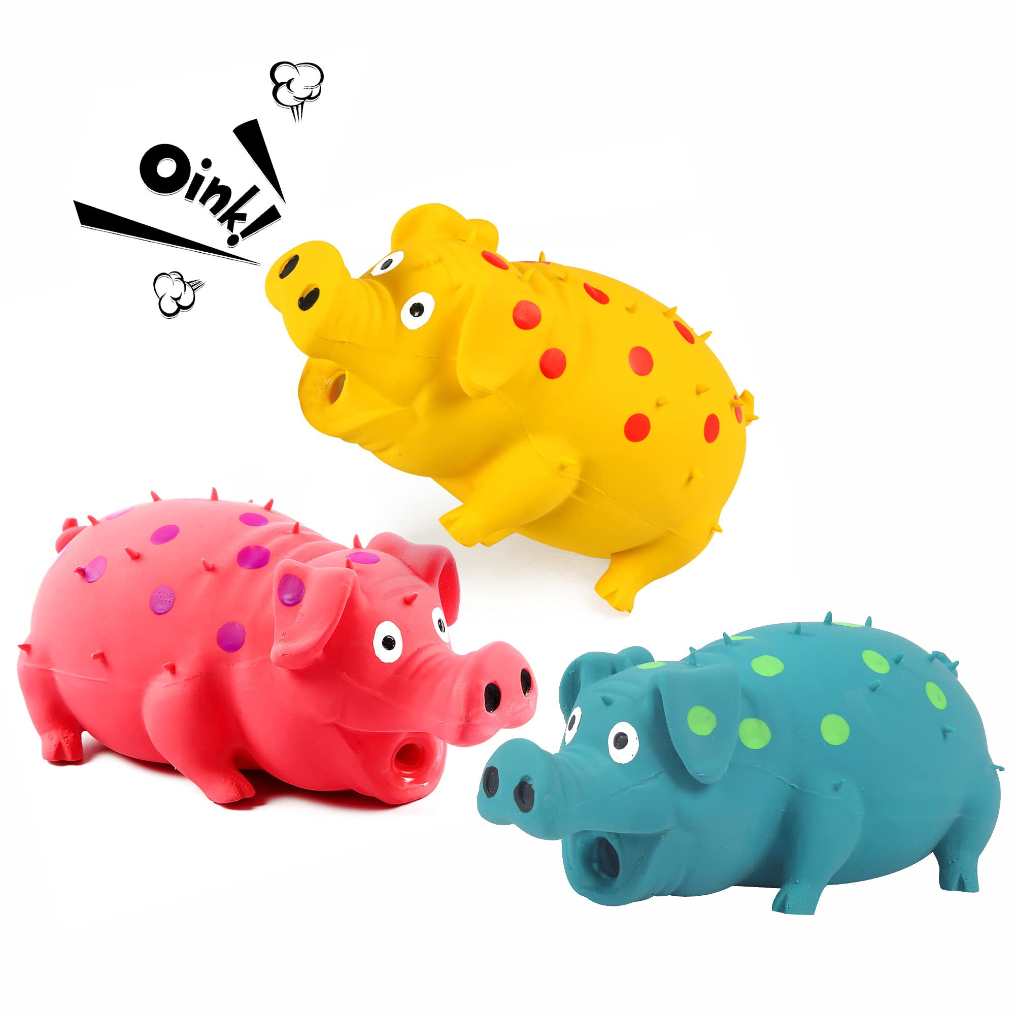 Grunting Pig Dog Toy That Oinks Grunts for Small Medium Large Dogs