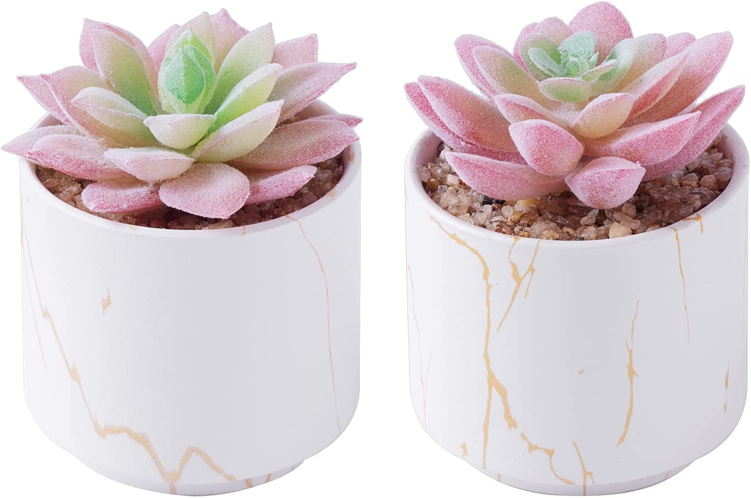 Fake Artificial Succulents Ceramic Pots Home Desk Decor