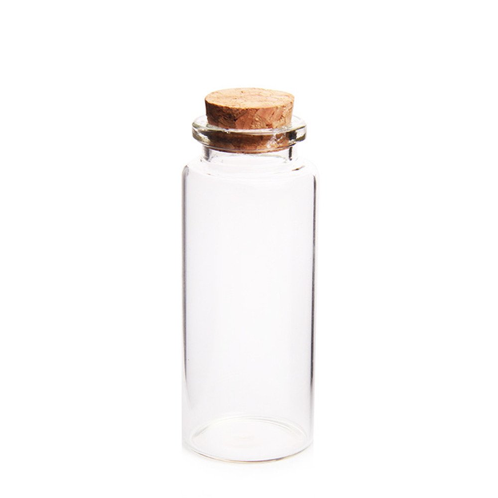 Mini Glass Bottles Jars with Wood Cork Stoppers Decorations Gift Wishing Message Bottle