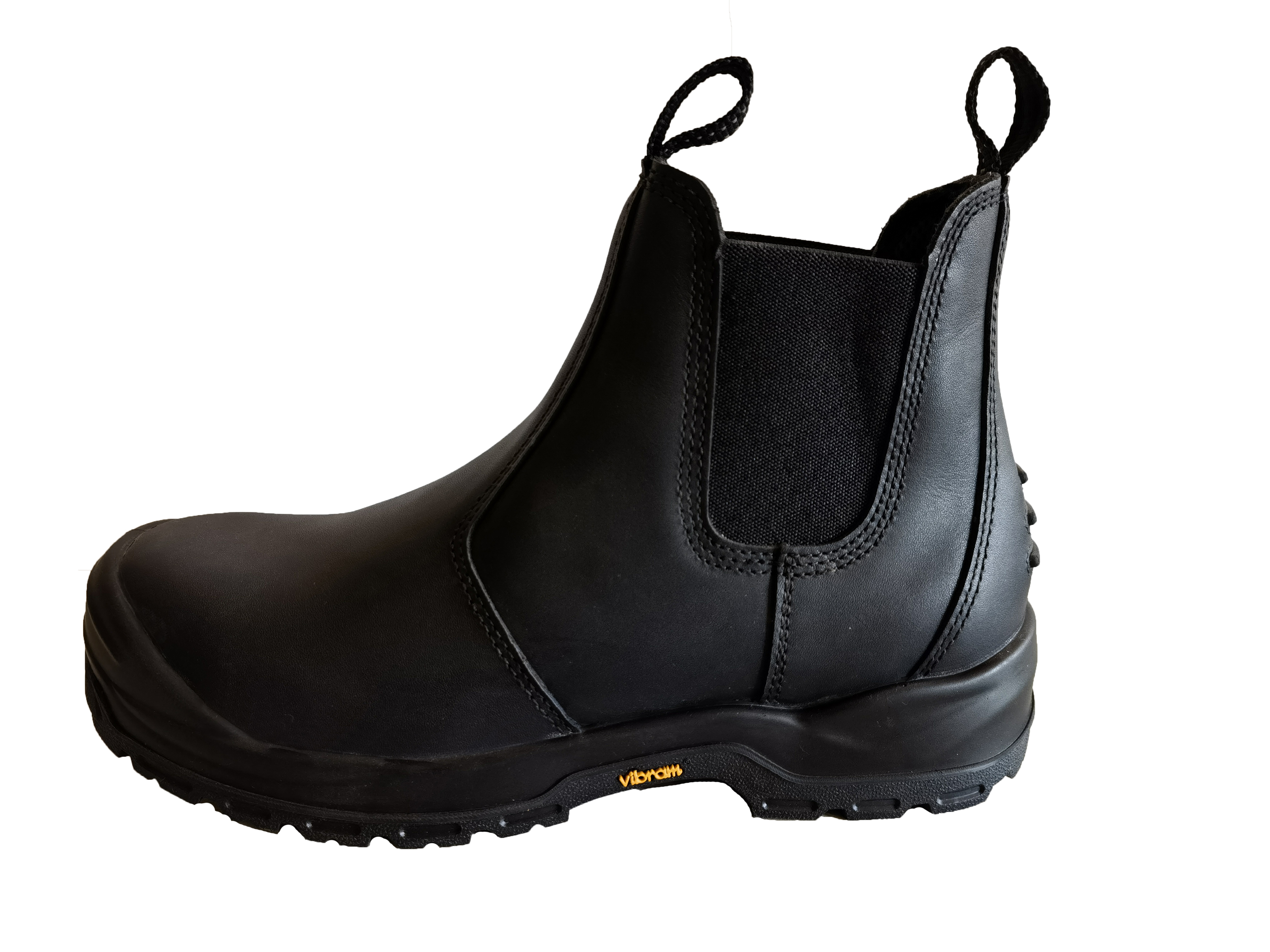 6IN. Black Composite Toe Waterproof Slip On Chelsea Work Boots