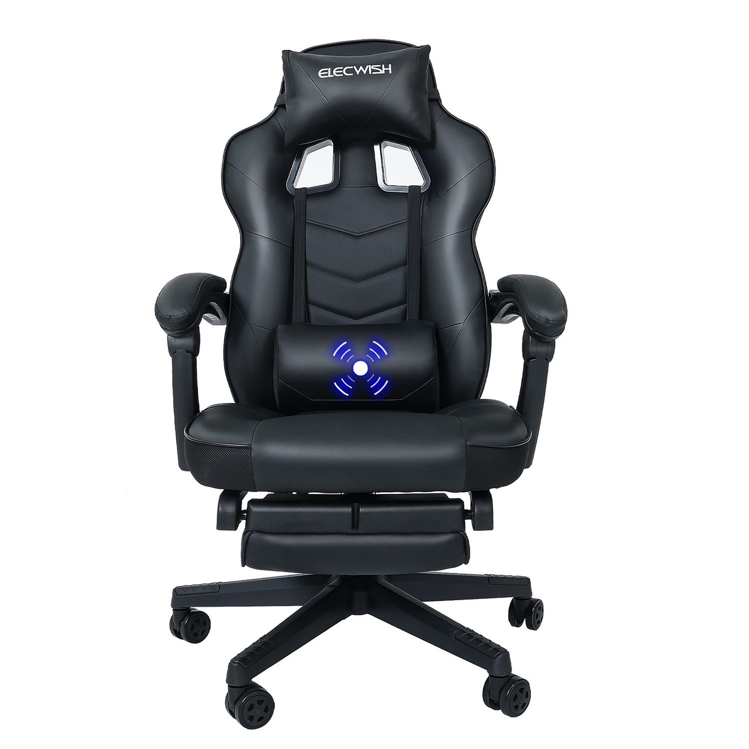OC-087 Video Gaming Chair Massage for Adults with Footrest Computer Desk Chair PU Leather 150° Reclining High Back Support Office chair for Home with Headrest Lumbar Pillow