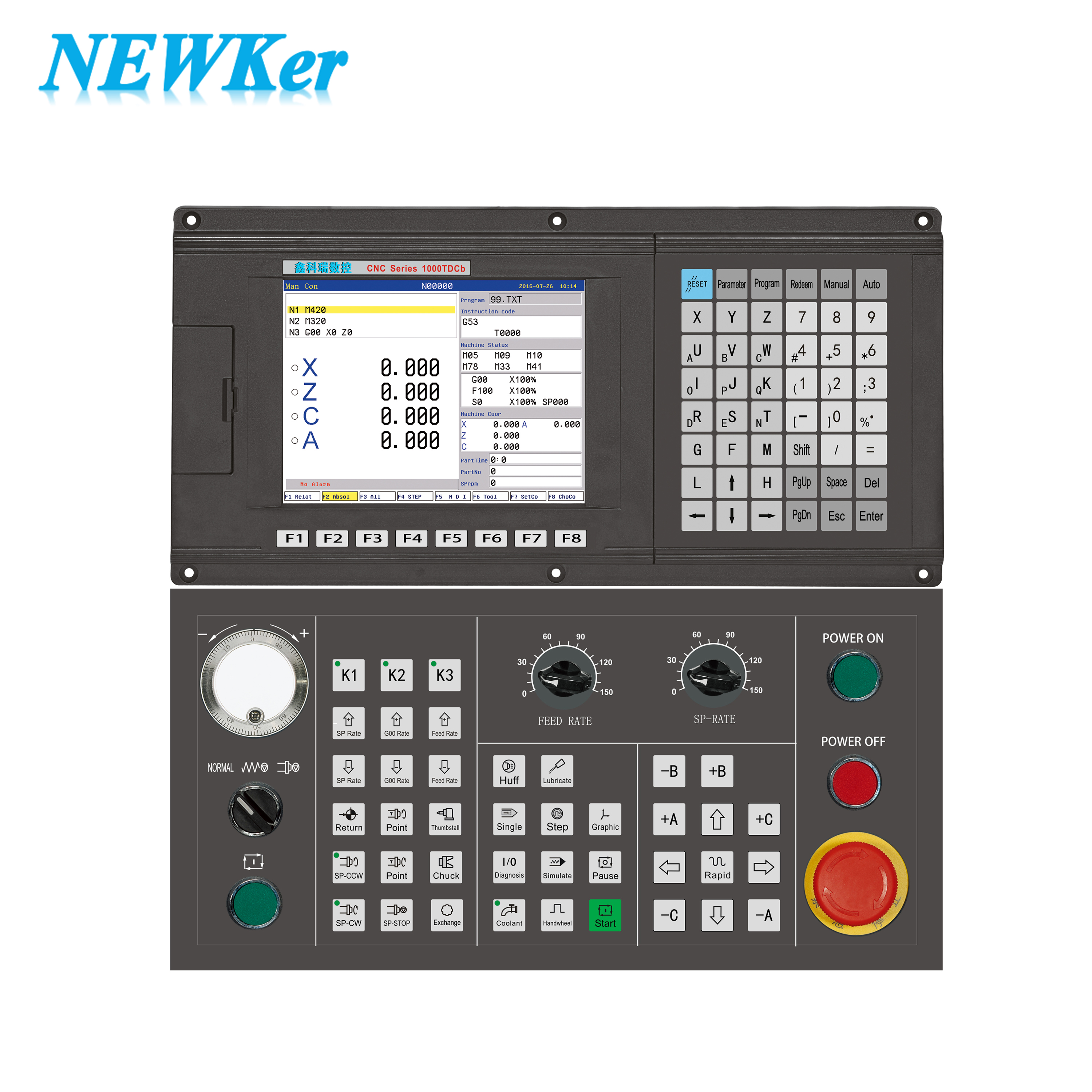  1000 Series 2 3 4 5 Axis Machining Center Controller with RTCP function