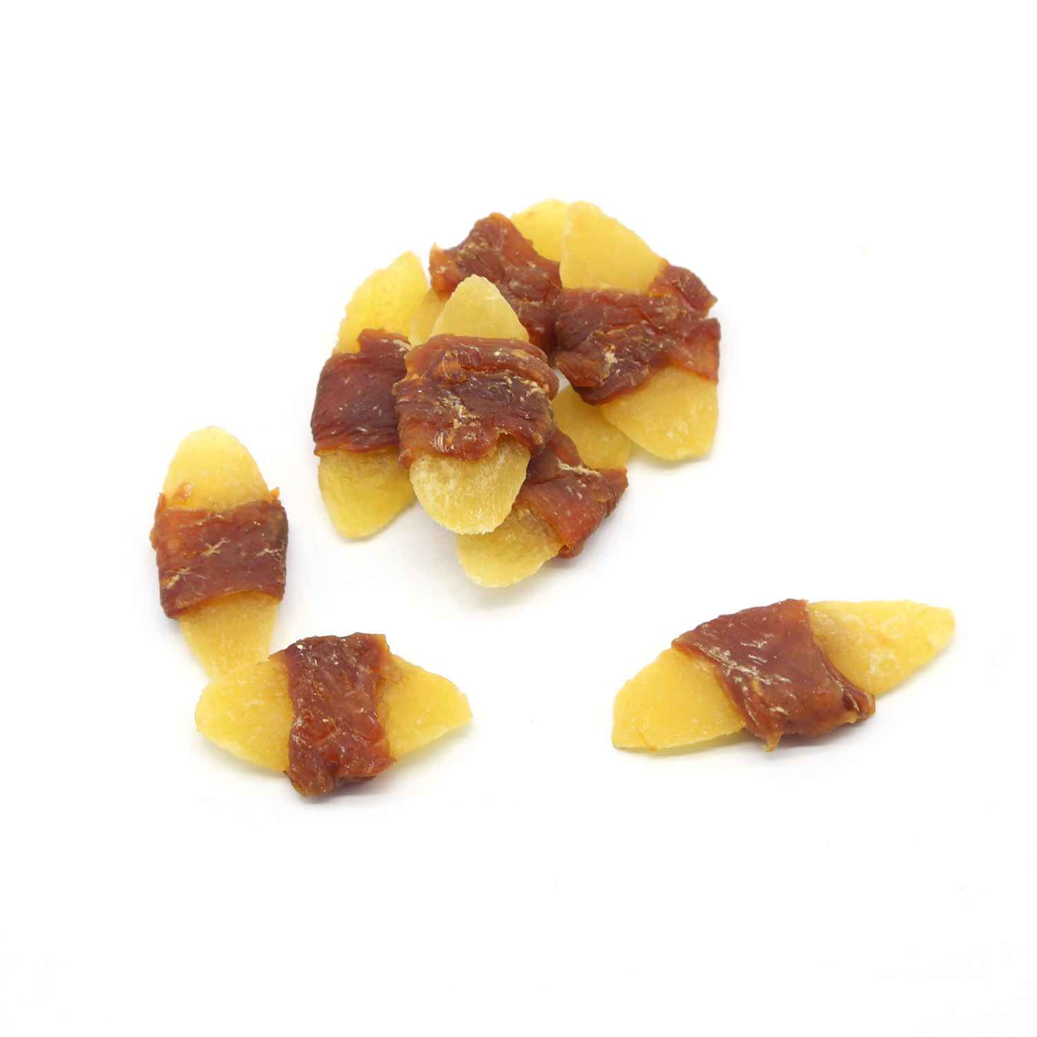 OEM dog chew treats pineapple wrapped with duck breast meat