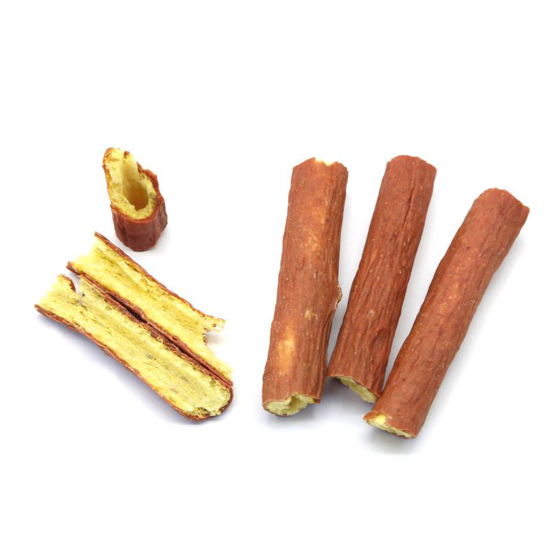 OEM pet food Dog chews snacks rice stick with fresh chicken meat