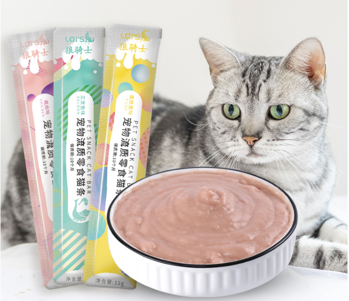 15g lickable liquid cat cream creamy treats snack food wet pet 