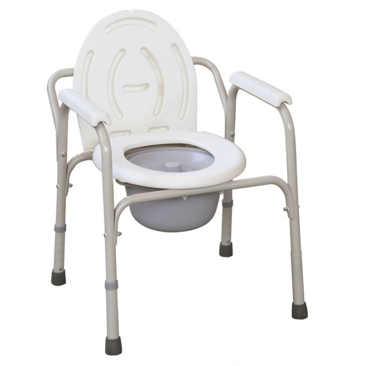 Commode Chair With Plastic Armrests