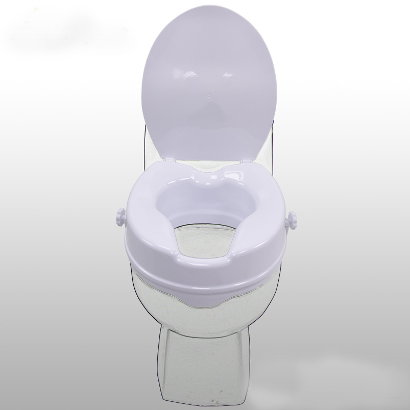 Hot Sales Different Height Plastic Home Elevated Raised Toilet Seat With Cover