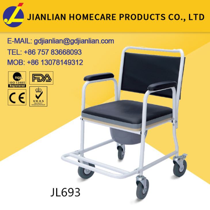 Powder Coating Steel Commode Chair