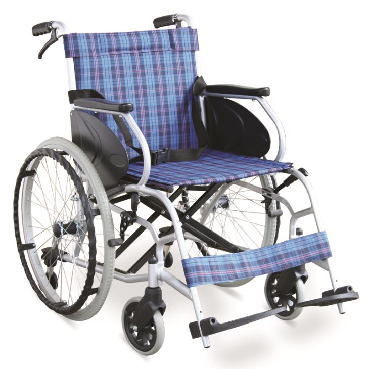 28 lbs. Ultralight Folding Wheelchair With Handle Brakes