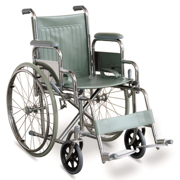 Standard Manual Wheelchair With Detachable Armrests