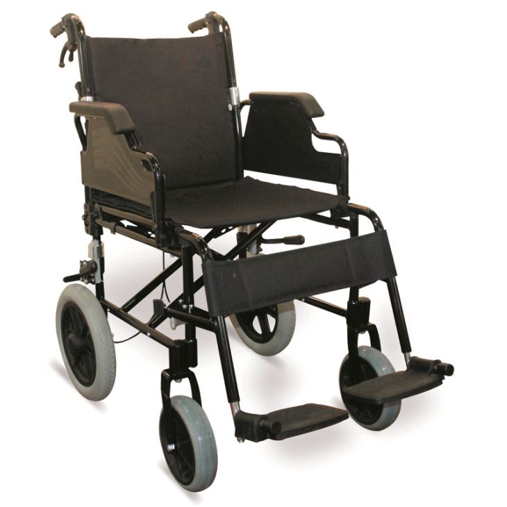 31 lbs. Fashionable Transport Wheelchair With Flip Back Armrests & Detachable Footrests, 8