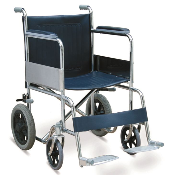 29 lbs. Attractively Priced Steel Transport Wheelchair With 12