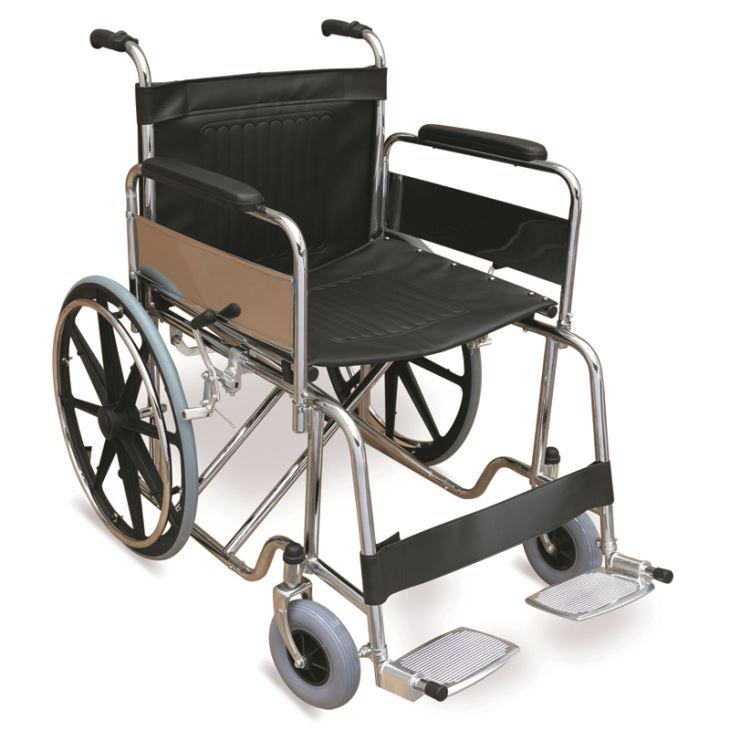 heavy duty electric wheelchairs Simple Heavy Duty Wheelchair With Dual Cross Brace & Wide Seat In 24